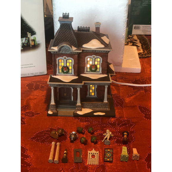 Department 56 58927 Architectural Antiques 17 pieces Rare Retired Snow Village - Picture 1 of 16